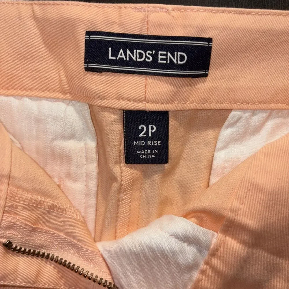 Lands End Chino 10 Inch Shorts 2 Petite